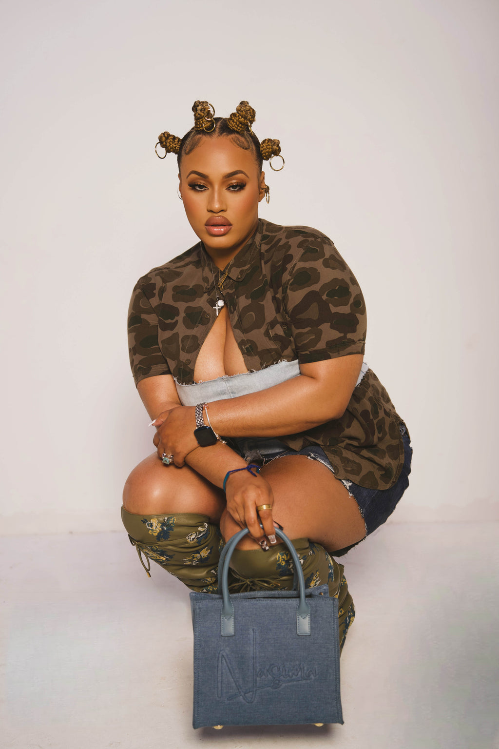 Sade Denim Tote - Light Blue