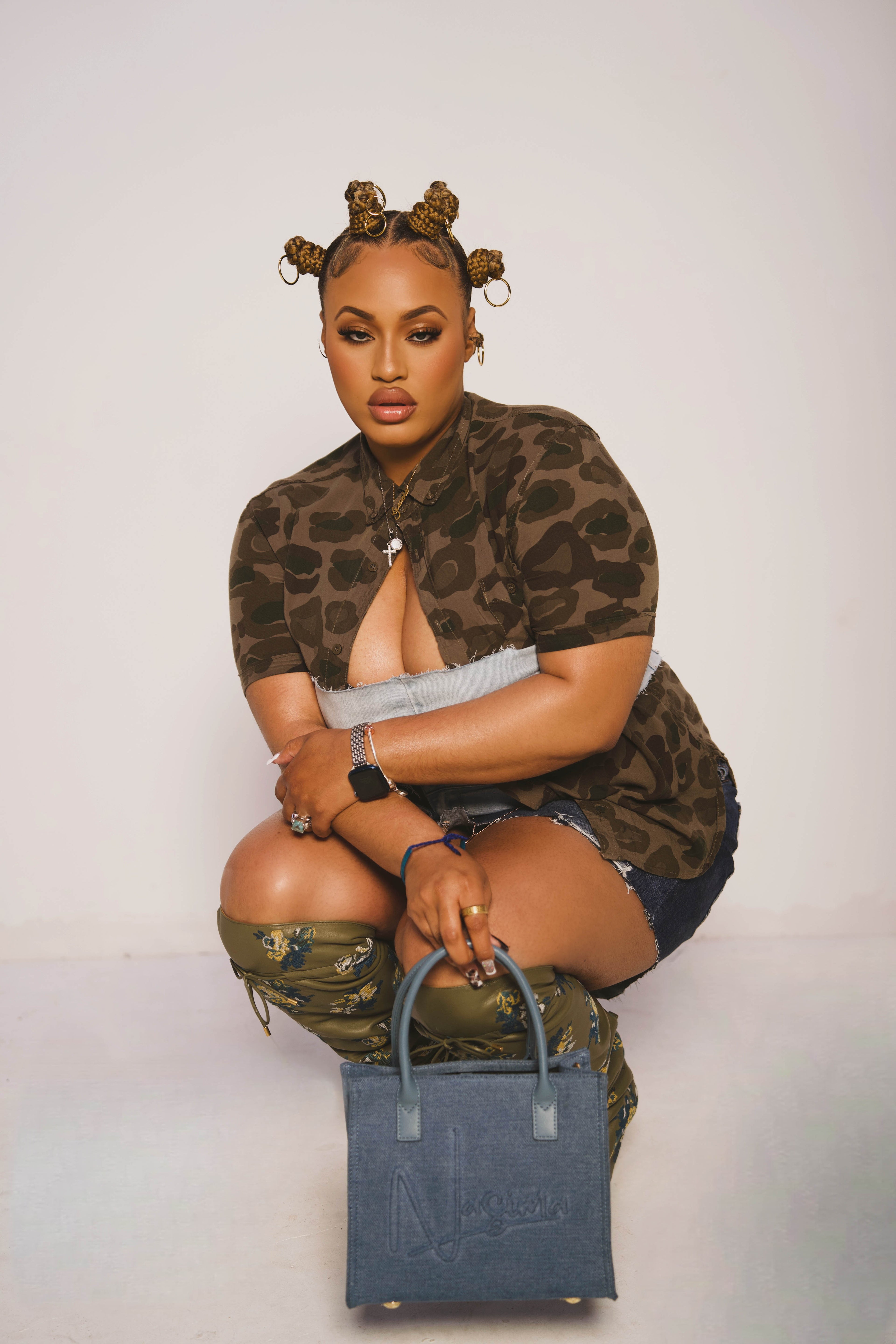 Sade Denim Tote - Light Blue