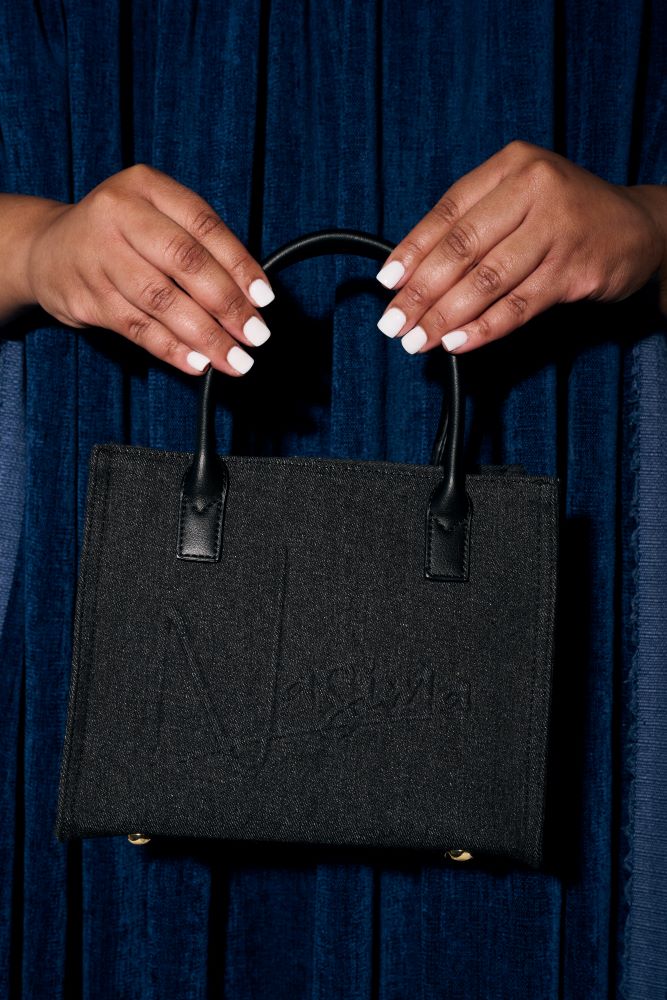Sade Denim Tote (Black) - Nasima The label